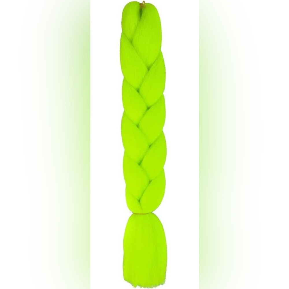 Jumbo Braiding Hair Synthetic Festival Braid 24'' Crochet Extension Lime Green
